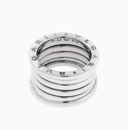 Bvlgari B.Zero1 5 Band Ring In 18K White Gold Size US 5.5 – Italy 50